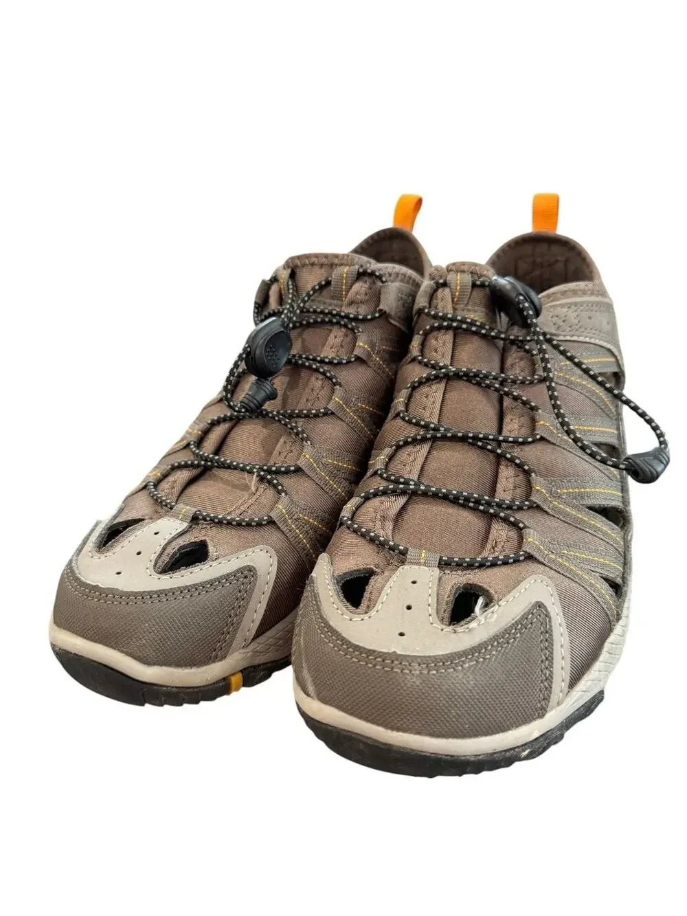 Eddie Bauer Arvada Hiking Sandals Mens Size 9 Gray Bungee Trail Water Shoes